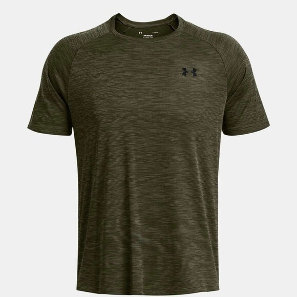 NWT Under Armour Men's Green Black UA Tech 2.0 S/S Tee T- Shirt gym large cardio - Picture 5 of 10